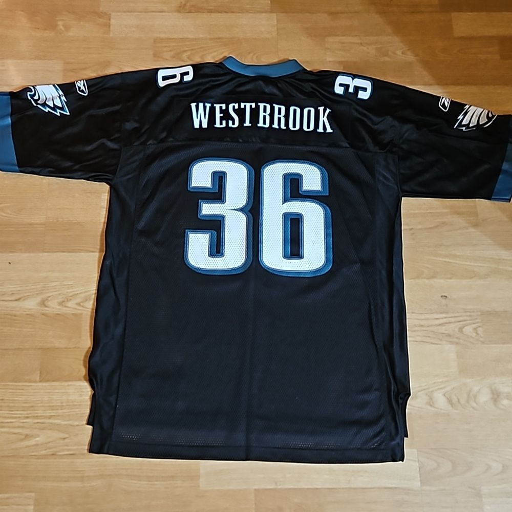NFL Vintage Philadelphia Eagles Brian Westbrook Jersey Black Green AN-2140